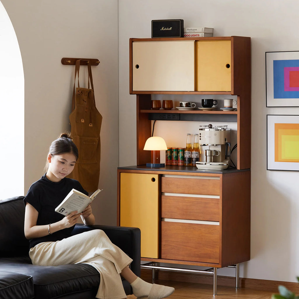 SOLIS Vintage Storage Side Cabinet in Mustard