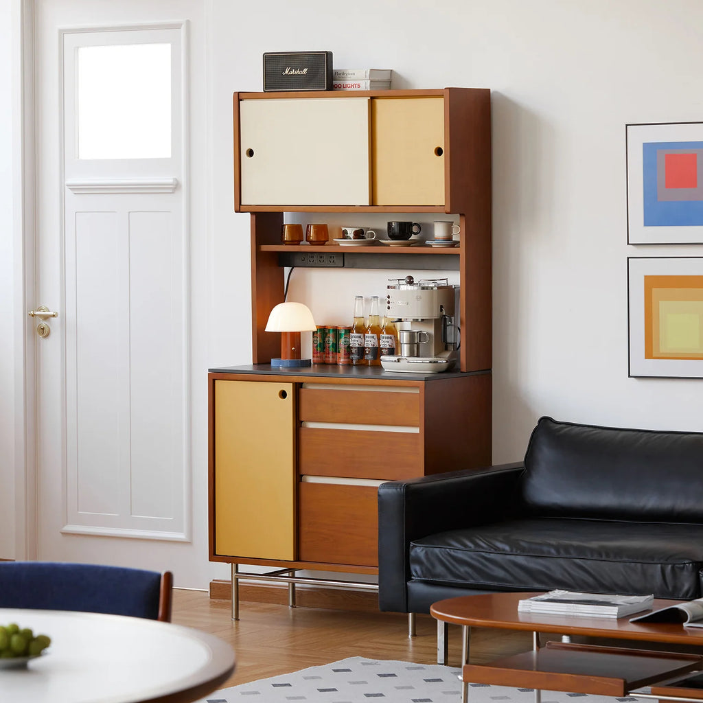 SOLIS Vintage Storage Side Cabinet in Mustard