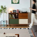 HARLOW Side Cabinet — Olive & Cream